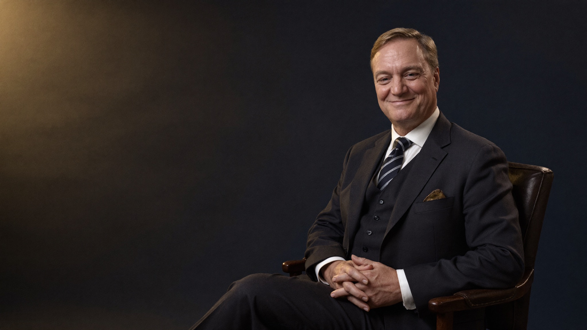 David Bryan Smith, America's Gentleman Hypnotist, seated portrait